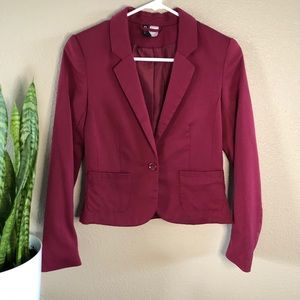 Burgundy blazer